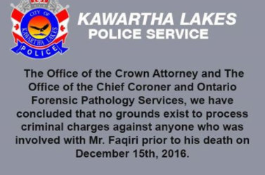 Kawartha Lakes Police Service Announce No Charges